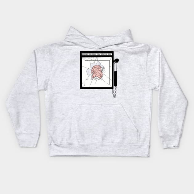 Brain for an emergency Kids Hoodie by Carries Design 